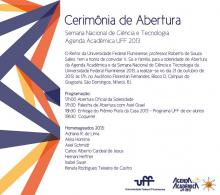 Convite de Abertura - Agenda Acadêmica UFF 2013